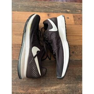 Nike Air Zoom Pegasus 33 Womens Running Shoes Black White Size 10 No Insoles